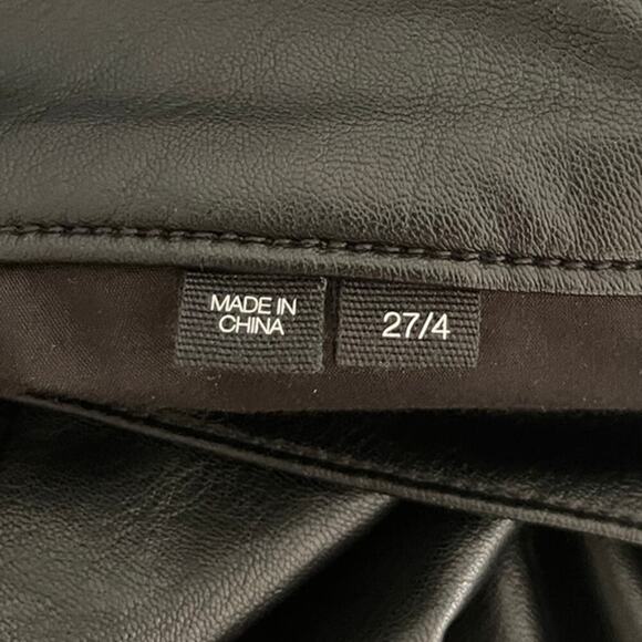 Veronica Beard Leather Straight Leg Pants Size 27 - Picture 6 of 6